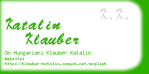 katalin klauber business card